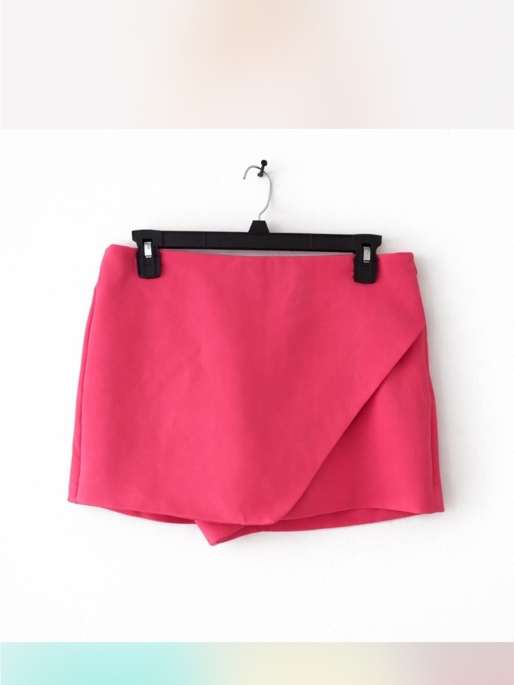 Zara Bright Pink Asymmetrical Mini Skirt